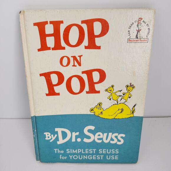 Dr. Seuss Hop On Pop 1963 Vintage Hardcover Book B-29 Beginner Books - Picture 1 of 12